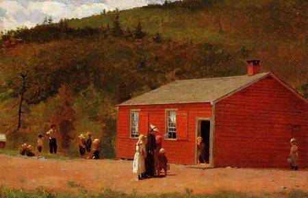 (image for) Handmade oil painting Copy paintings of famous artists Winslow Homers Paintings School Time 1874